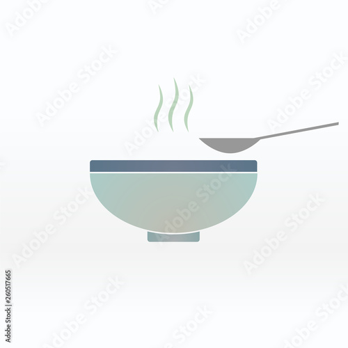 Soup in the bowl vector sign illustration icon symbol simple soup image