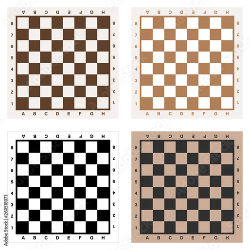 Chess or checkmate board for print. Vector illustration.