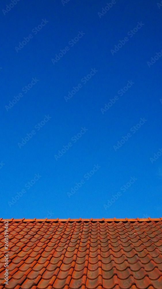 red roof and sky