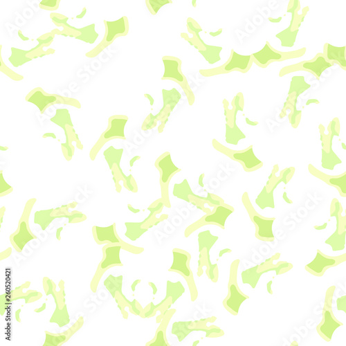 Spring camouflage of various shades of green  white and yellow colors