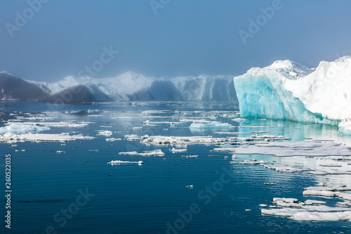 Icy seascapes of Arctic Ocean.