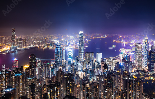 Wallpaper Mural 世界三大夜景　香港　ビクトリア・ハーバー Torontodigital.ca