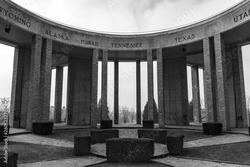 Closeup of American Memorial at Bastogne, Belgium photo
