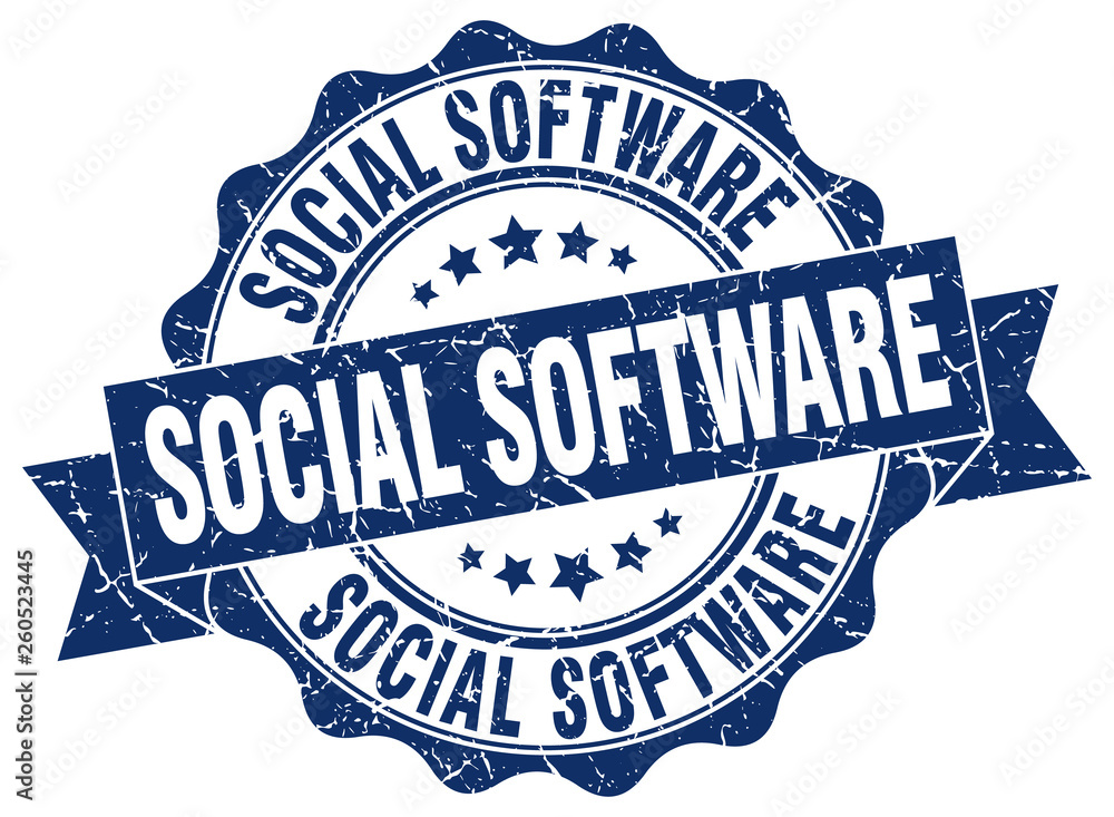 Fototapeta premium social software stamp. sign. seal