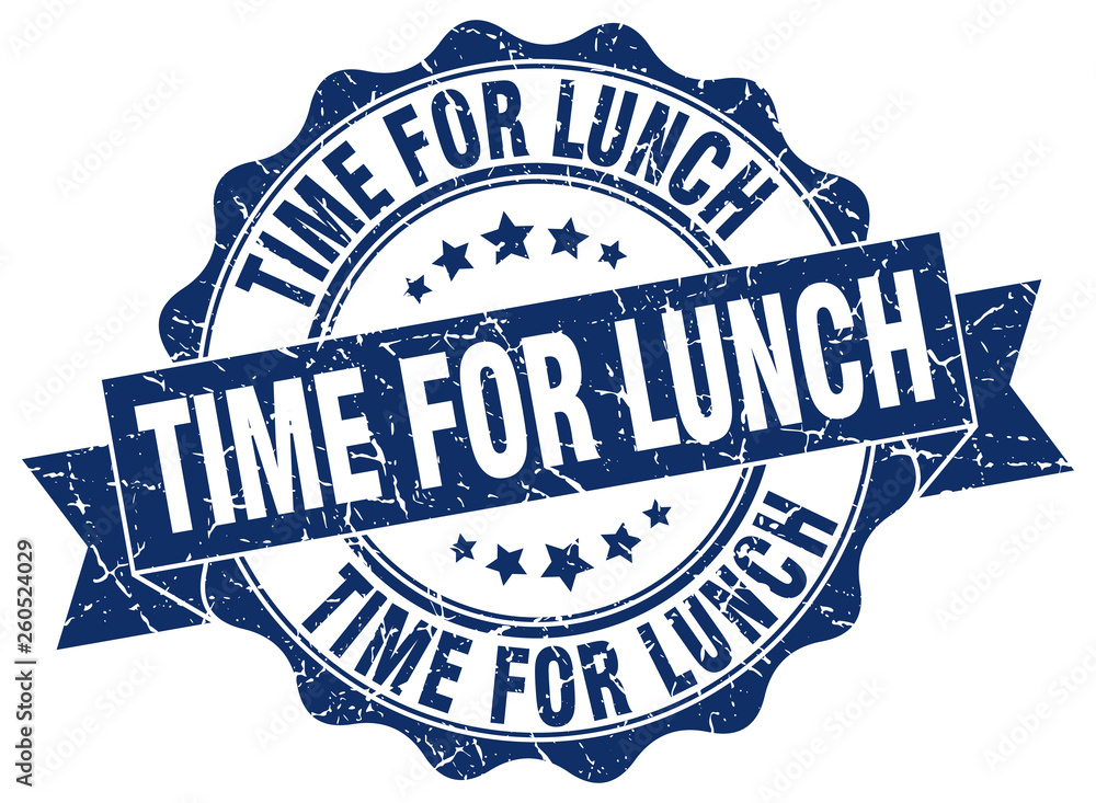 Fototapeta premium time for lunch stamp. sign. seal