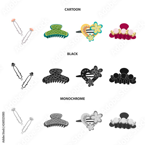 Isolated object of beauty and fashion sign. Set of beauty and female stock vector illustration.