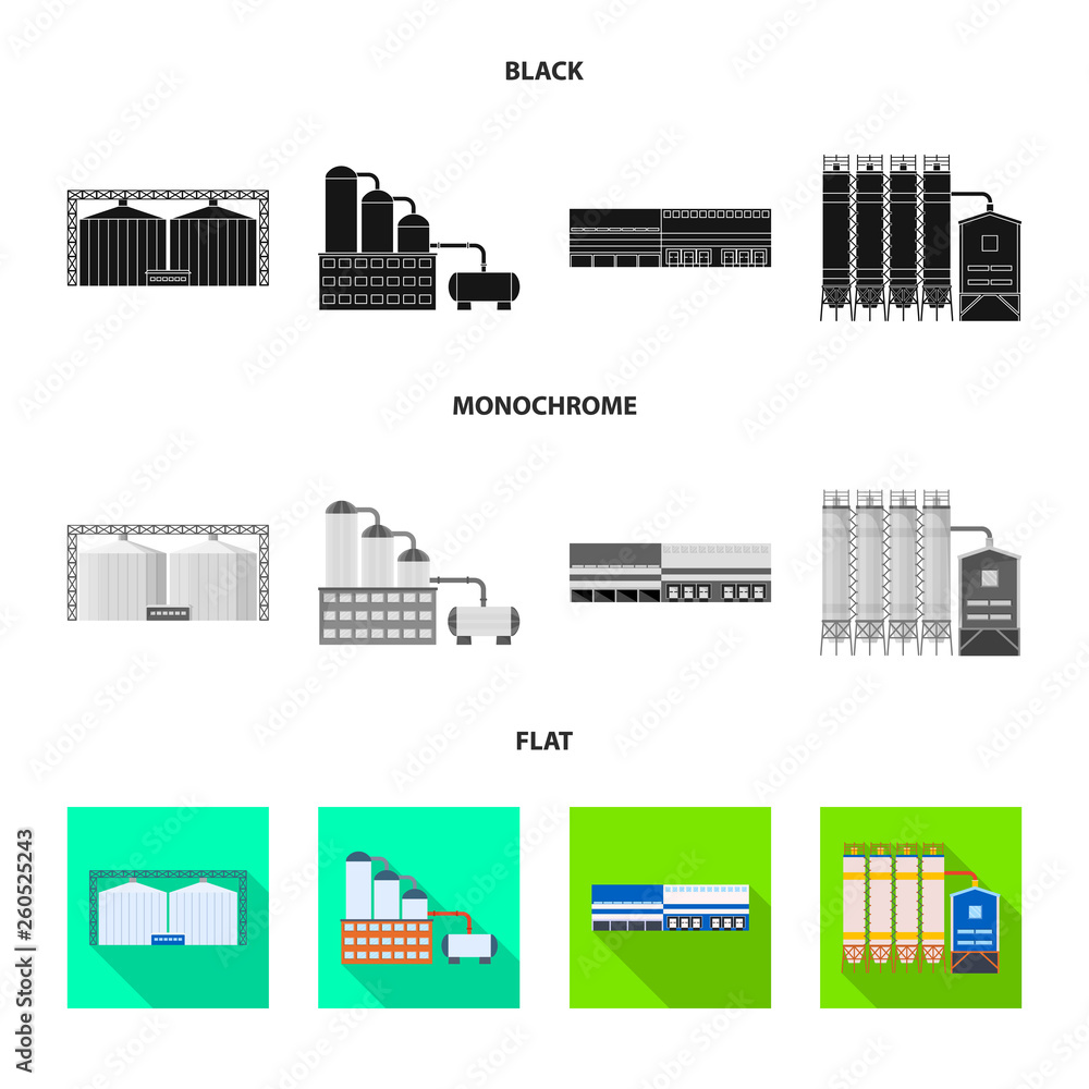 Obraz premium Vector illustration of production and structure sign. Collection of production and technology stock vector illustration.