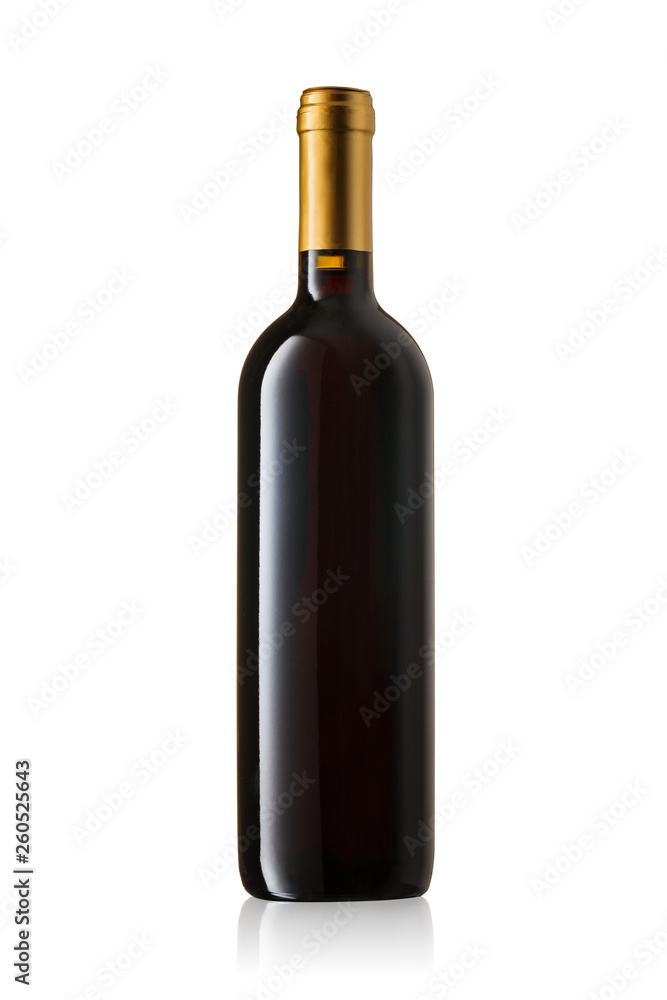 Bottle of red wine. Bottle of red wine.
