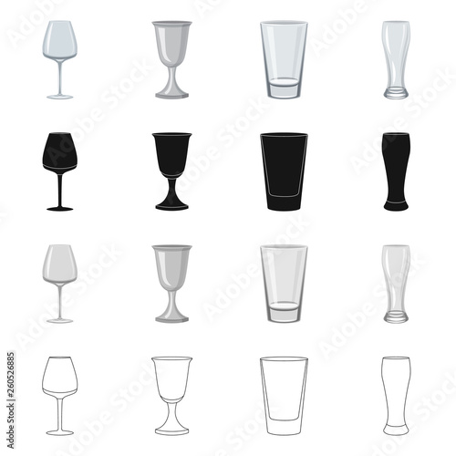 Vector design of form and celebration icon. Collection of form and volume stock vector illustration.