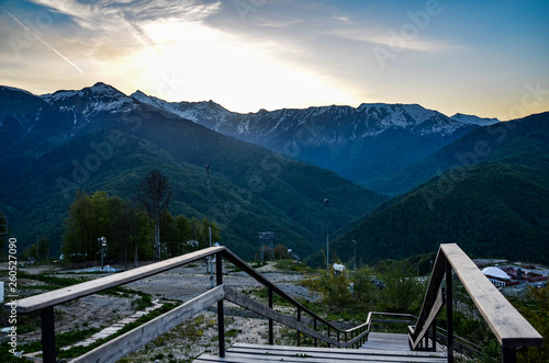 Mountain landscape at Sochi, Rosa Khutor