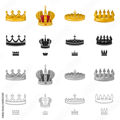 Vector design of medieval and nobility symbol. Set of medieval and monarchy stock symbol for web.