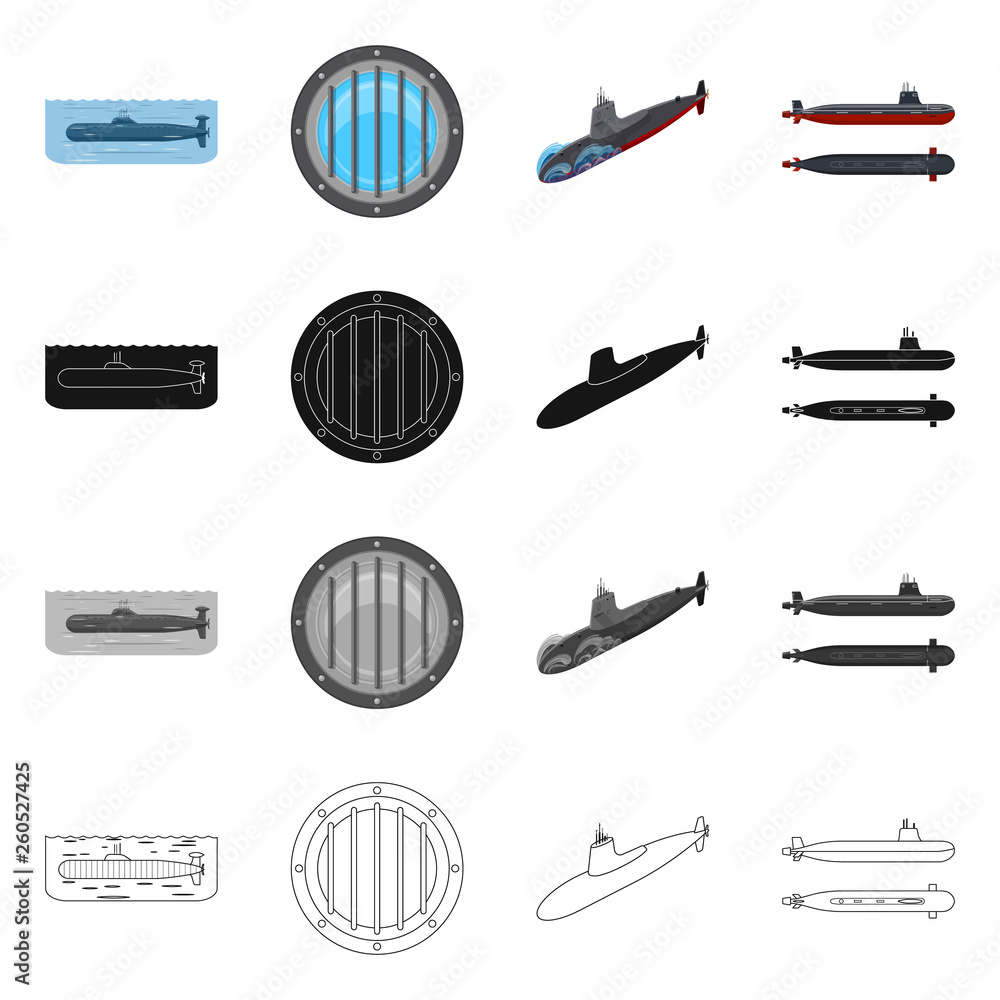 Isolated object of war and ship logo. Collection of war and fleet stock vector illustration. Isolated object of war and ship logo. Collection of war and fleet stock vector illustration.