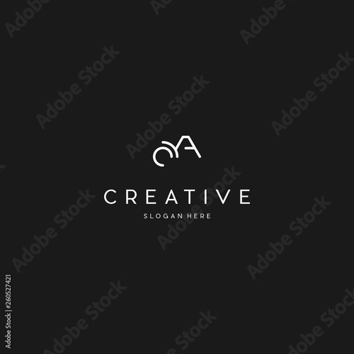 Abstract letter A modern logotype icon design concept. letter A vector illustration template 