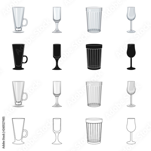 Isolated object of form and celebration symbol. Set of form and volume stock vector illustration.