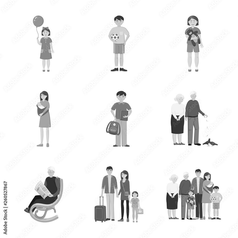 Isolated object of face and portrait logo. Set of face and happy stock vector illustration. Isolated object of face and portrait logo. Set of face and happy stock vector illustration.
