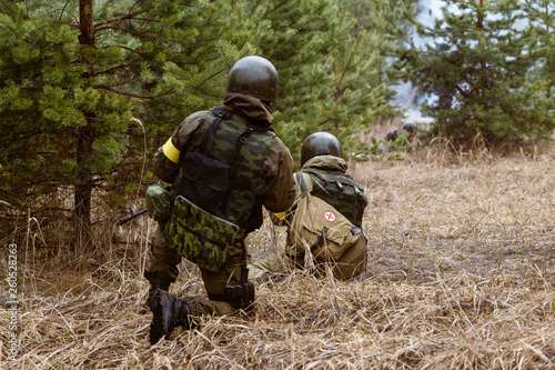 Russian counter-terrorist unit on the battlefield