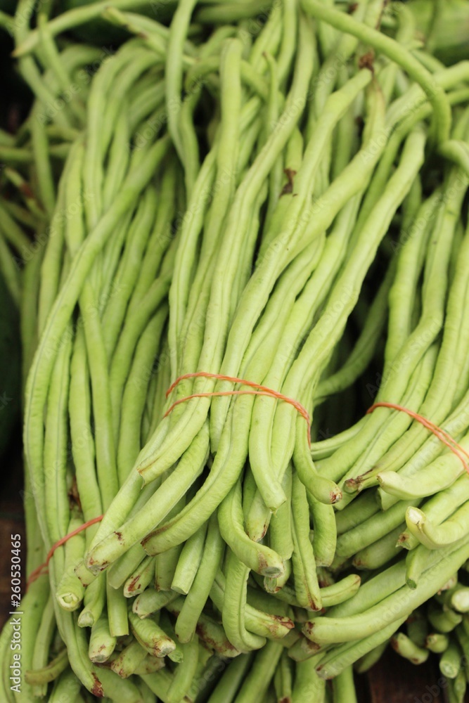 Long bean for cooking at street food