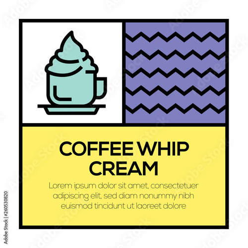 COFFEE WHIP CREAM ICON CONCEPT