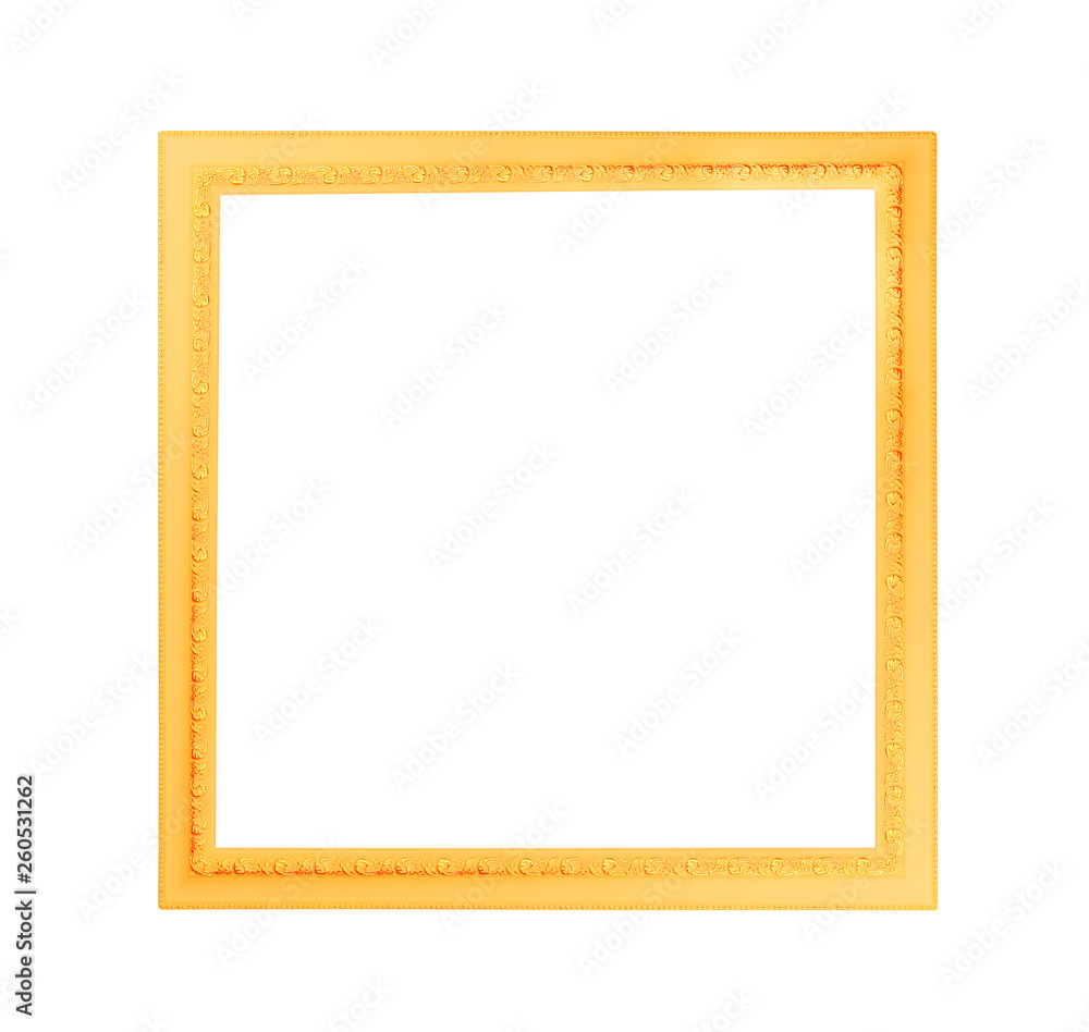 Old gold picture frame isolated on white background with clipping path Old gold picture frame isolated on white background with clipping path