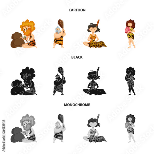 Vector design of evolution  and prehistory symbol. Collection of evolution  and development  vector icon for stock.