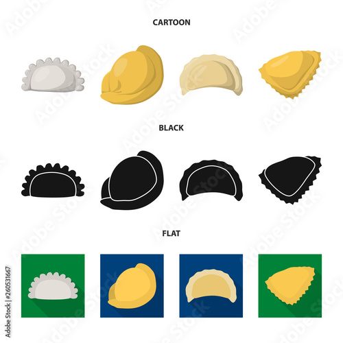 Vector design of products  and cooking symbol. Set of products  and appetizer vector icon for stock.