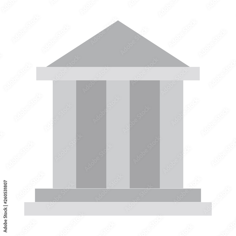 Bank building symbol isolated Bank building symbol isolated