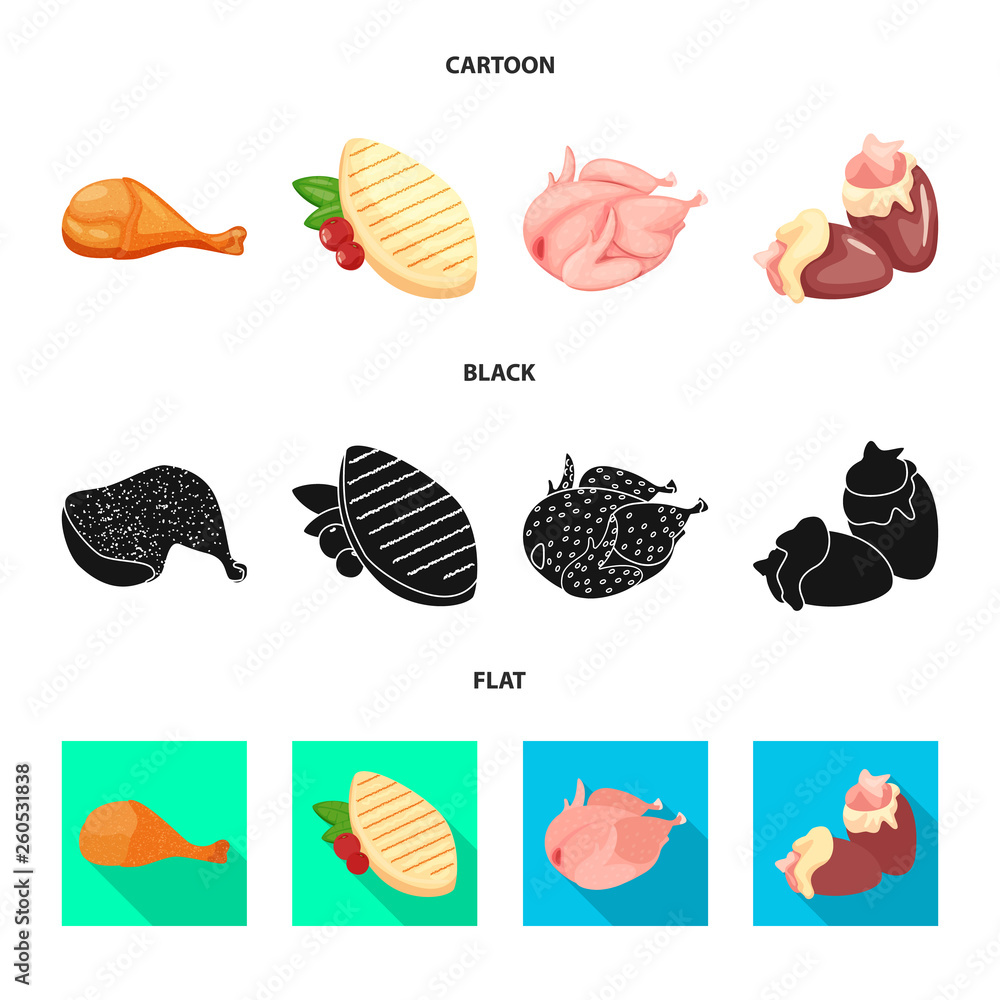 Vector illustration of product and poultry symbol. Set of product and agriculture stock vector illustration. Vector illustration of product and poultry symbol. Set of product and agriculture stock vector illustration.