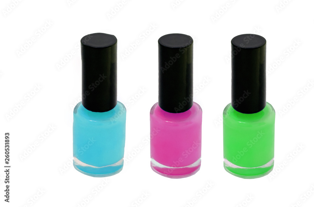 Group of nail polishes isolated on white background. Cosmetics and beauty concept. Top view, flat lay. Free Copy space. Beauty blogger concept. Nail polish. Set Of nail polish. Group of nail polishes isolated on white background. Cosmetics and beauty concept. Top view, flat lay. Free Copy space. Beauty blogger concept. Nail polish. Set Of nail polish.