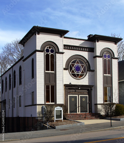 Photo Historical synagogue in Taunton, Massachusetts, USA