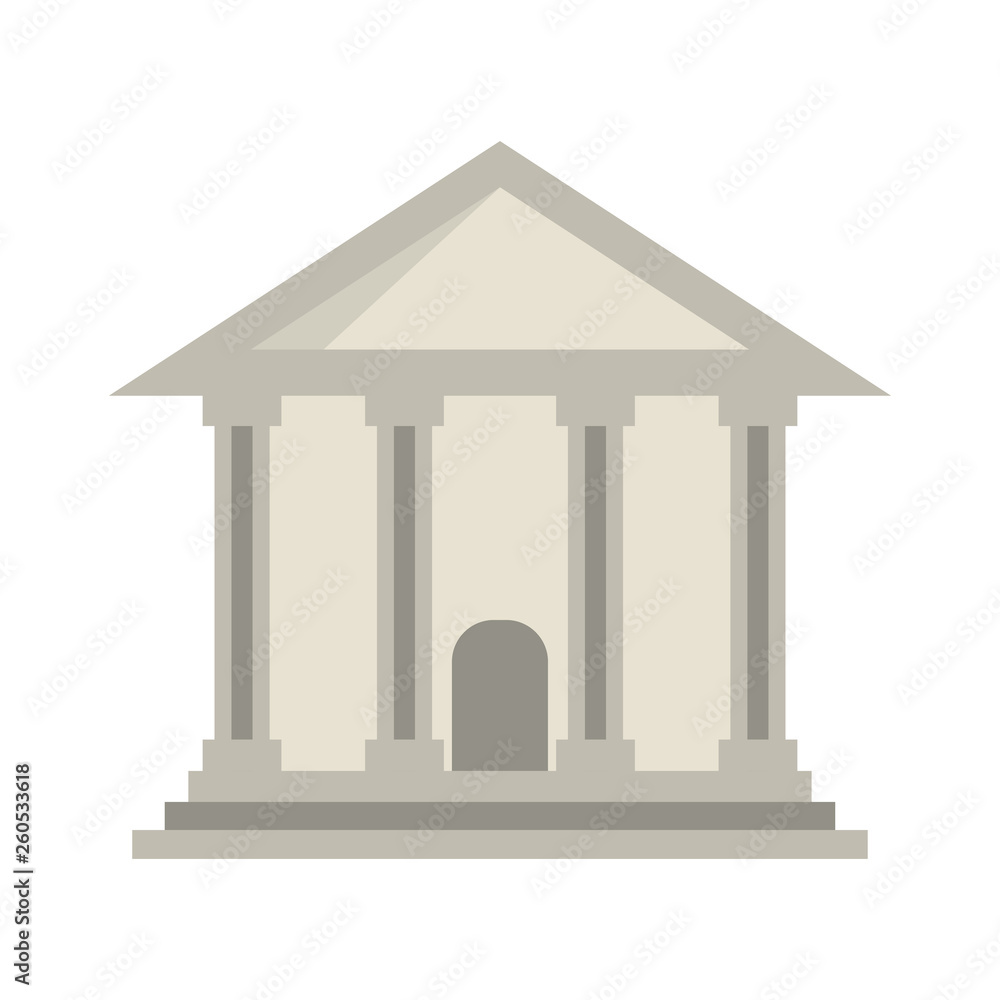 Bank building symbol isolated Bank building symbol isolated
