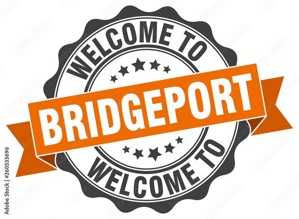 Fototapeta premium Bridgeport round ribbon seal