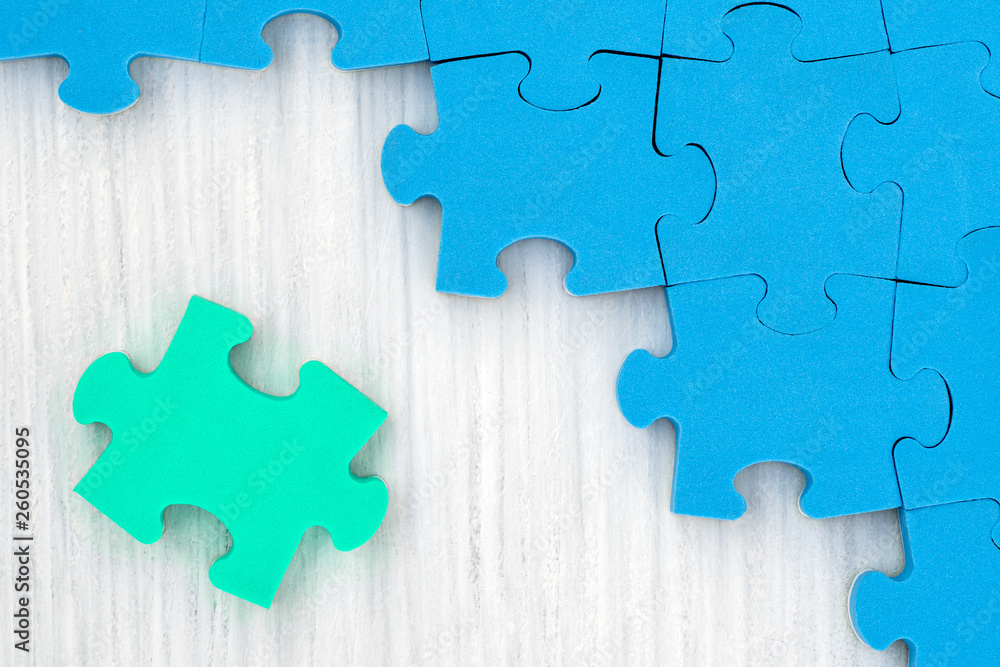 Fototapeta premium Incomplete jigsaw puzzle