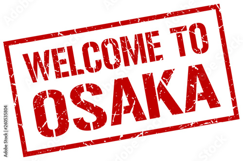 welcome to Osaka stamp