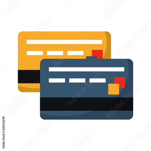 Credit card frontview and backview symbol