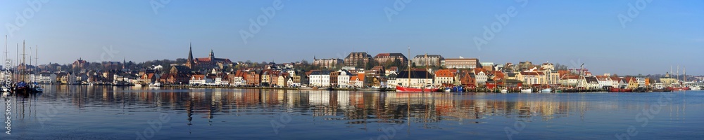 Panorama of Flensburg, Schleswig-Holstein, Germany