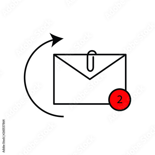 Mail sending icon vector isolated
