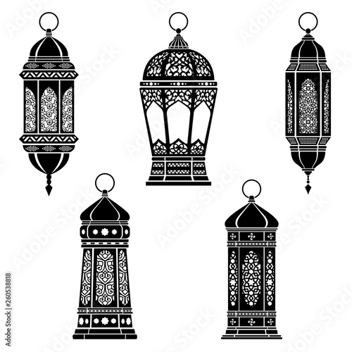 Vector Ramadan lantern isolated 