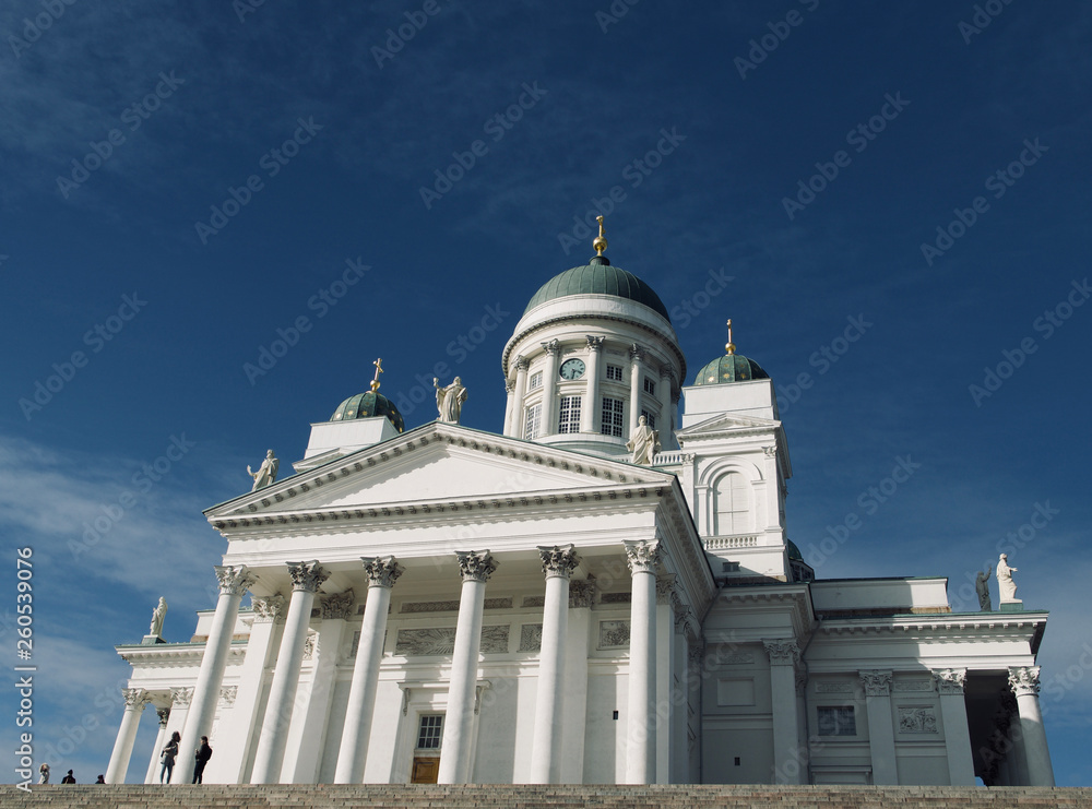 Obraz premium Helsinki Cathedral and Senate Square, The Most Popular landscapes and sightseeing places in Helsinki, Finland