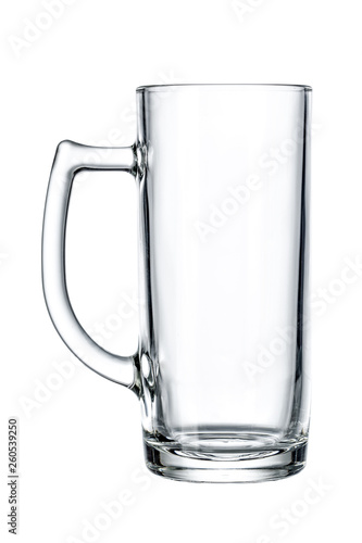 Empty beer glass. Isolated on white background
