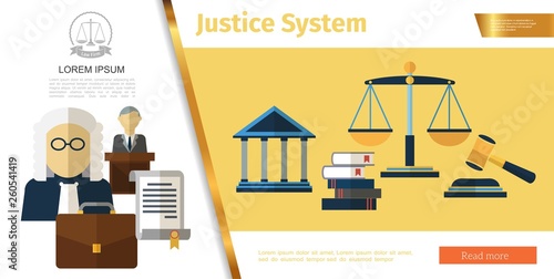 Colorful Judicial System Concept