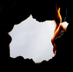 burning paper