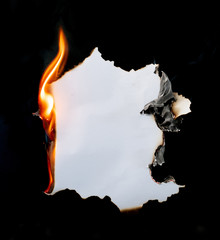burning paper