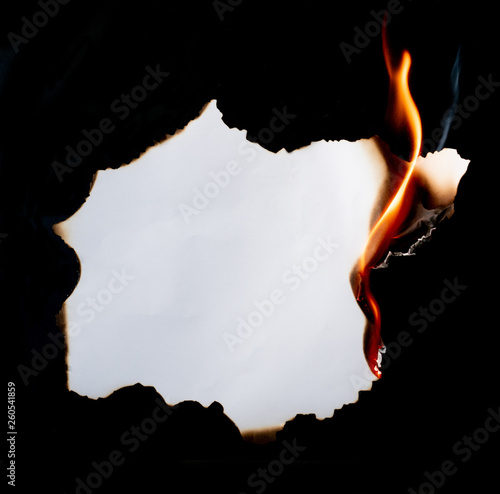 burning paper photo