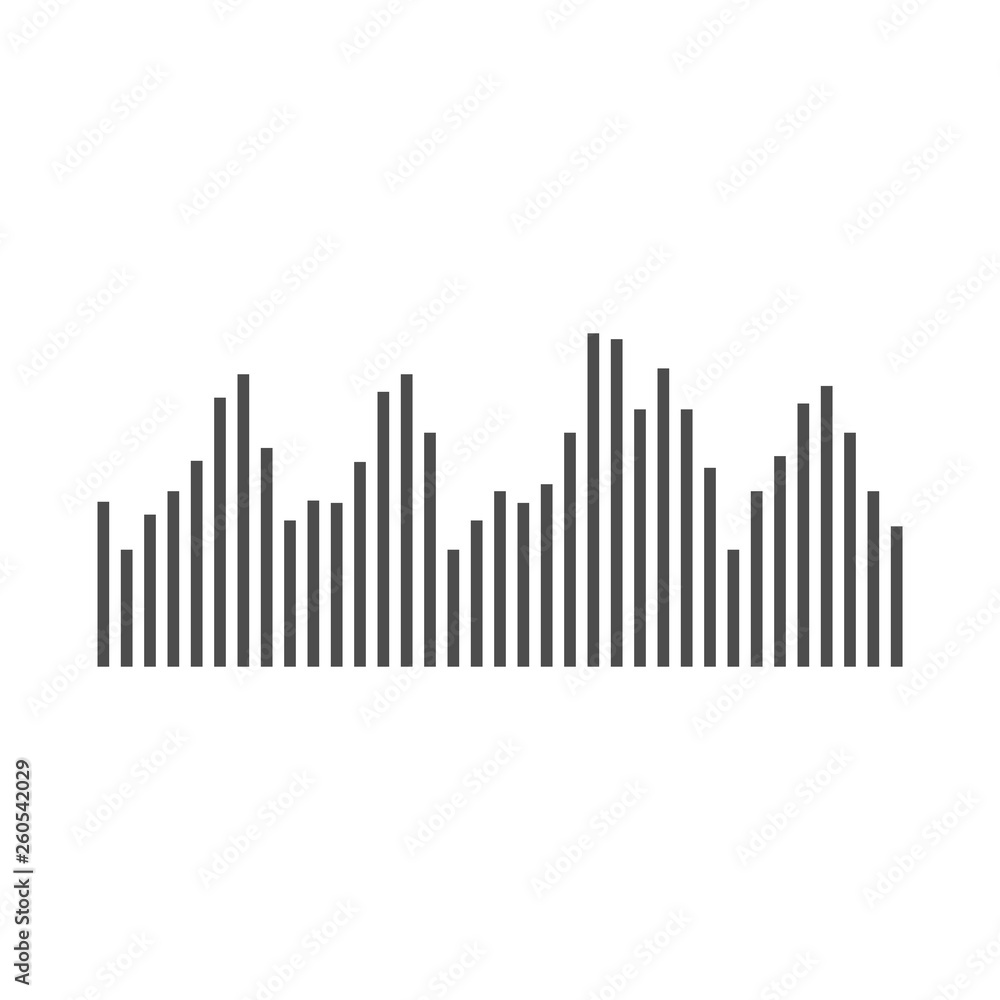 sound wave icon. Vector illustration, flat design. sound wave icon. Vector illustration, flat design.