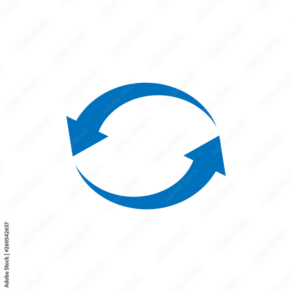 Arrow, refresh, update icon. Vector illustration, flat design. Arrow, refresh, update icon. Vector illustration, flat design.