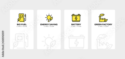 GREEN ENERGY LINE ICON SET
