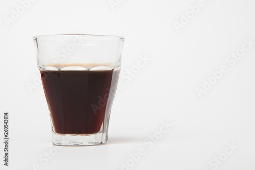 Glass with coffee