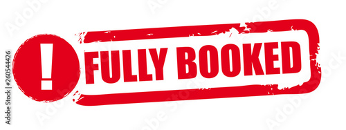 fully booked - red vector rubber stamp