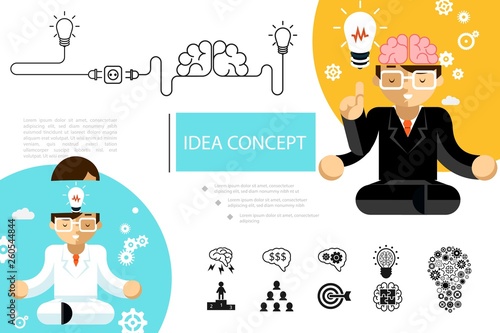 Flat Creative Idea Composition