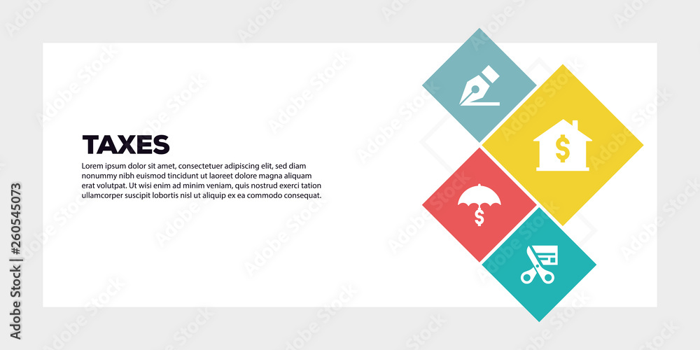 TAXES BANNER CONCEPT TAXES BANNER CONCEPT